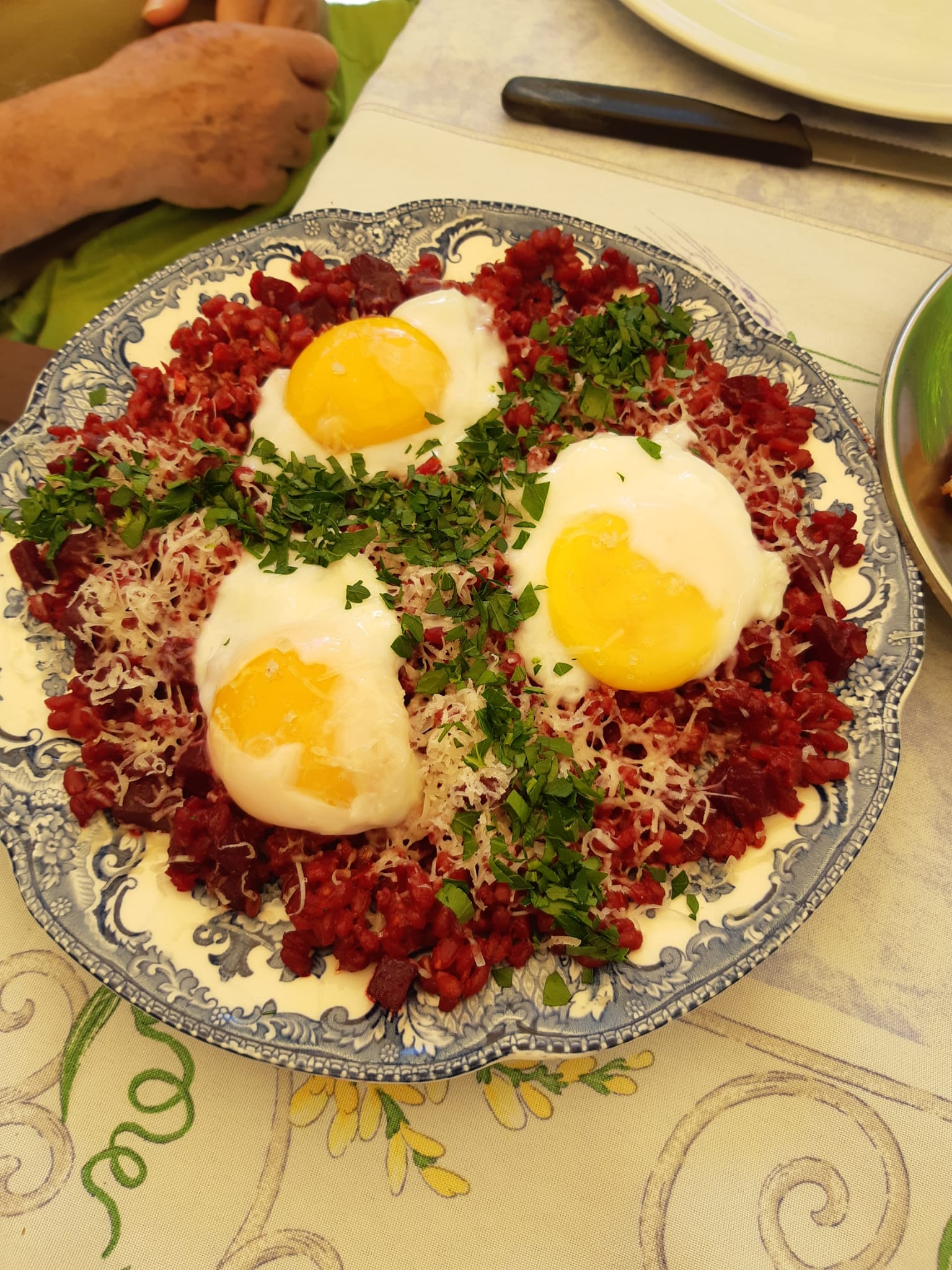 Orzotto de betterage rouge et miso